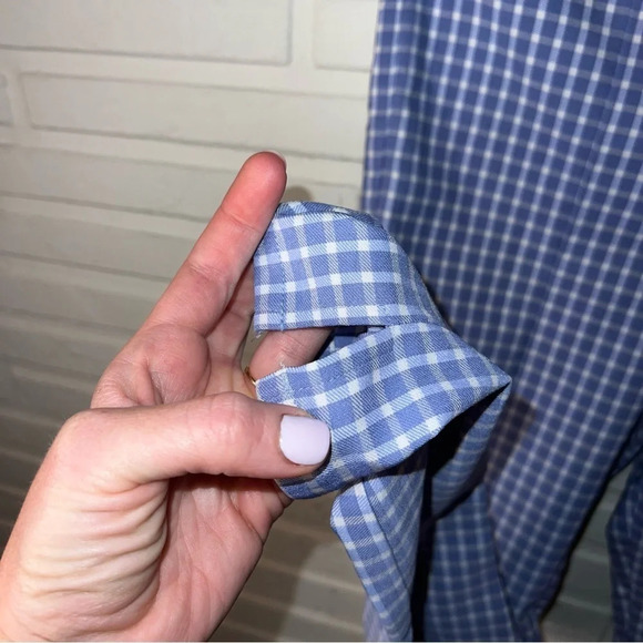 Forever 21 Blue and White Gingham Printed Skinny Leg Pants, Women’s Size Small - Picture 6 of 6